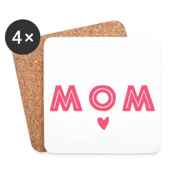 Cheerleading Cheer Mom Lustige Geschenkidee - Untersetzer (4er-Set) - Weiß - Vorne