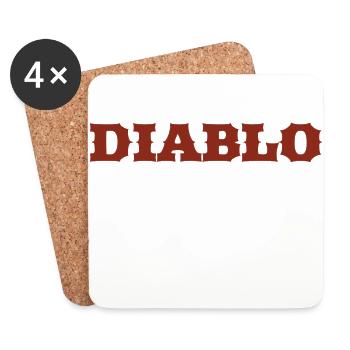 Diablo - Teufel - Satan - 666 - Untersetzer (4er-Set) - Weiß - Vorne