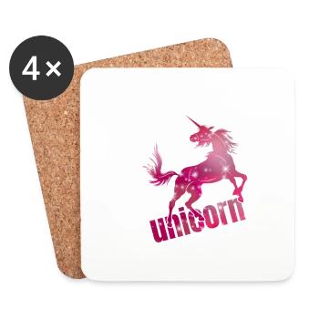 unicorn made by jena2908 - Coasters (set of 4) - white - Front