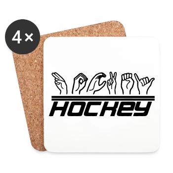 HOCKEY - Dessous de verre (lot de 4) - blanc - Devant
