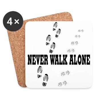 never walk alone - Untersetzer (4er-Set) - Weiß - Vorne