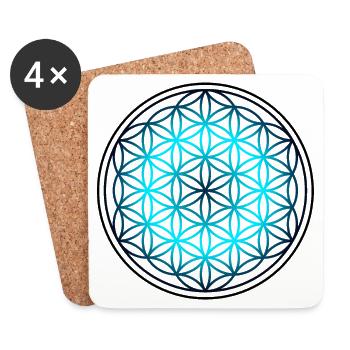 flower of life flower of life 19 circle 19 circle - Coasters (set of 4) - white - Front