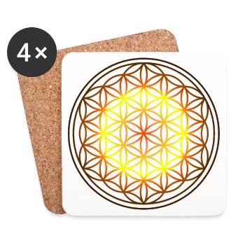flower of life flower of life 19 circle 19 circle - Coasters (set of 4) - white - Front