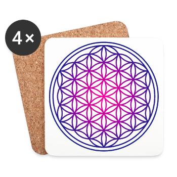 flower of life flower of life 19 circle 19 circle - Coasters (set of 4) - white - Front
