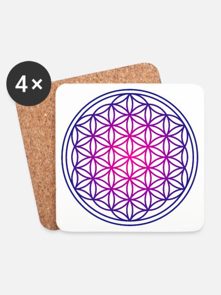 flower of life flower of life 19 circle 19 circle - Coasters (set of 4) - white