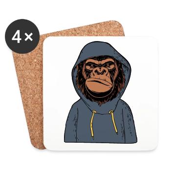 Mad Monkey - Untersetzer (4er-Set) - Weiß - Vorne