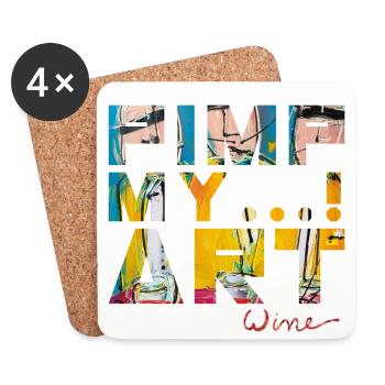 T SHIRTS TEXT PIMP MY ART - Dessous de verre (lot de 4) - blanc - Devant
