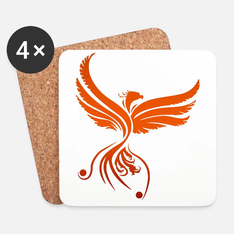 Ägypten Symbol Phönix Geschenkidee - Untersetzer (4er-Set) - Weiß