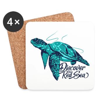 Only Turtle - Untersetzer (4er-Set) - Weiß - Vorne