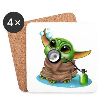 Tauch Dive Baby - Untersetzer (4er-Set) - Weiß - Vorne