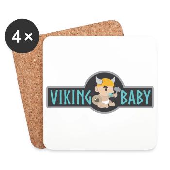 Viking Baby Pacifier Viking Gift Idea - Coasters (set of 4) - white - Front