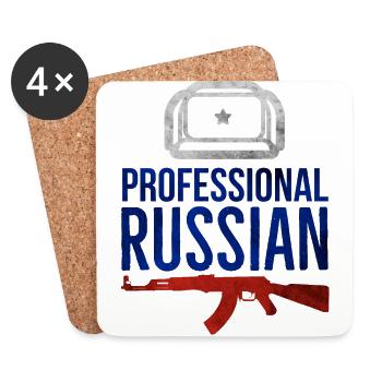 Professional Russian - Coasters (set of 4) - white - Front
