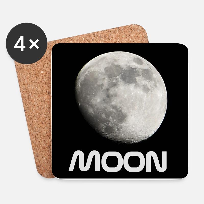 Moon moon - Coasters (set of 4) - white