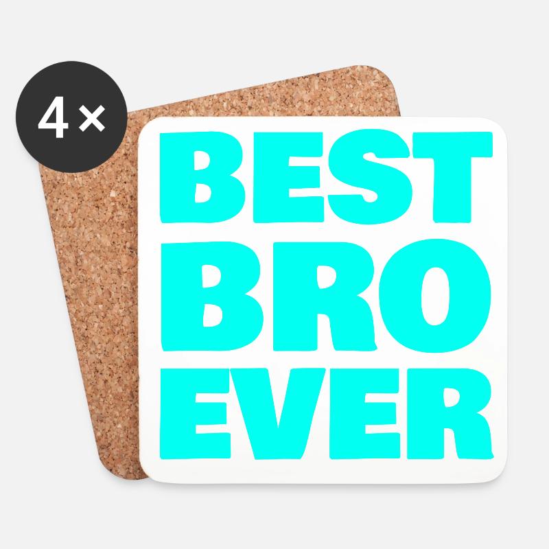 BEST BRO EVER - Untersetzer (4er-Set) - Weiß