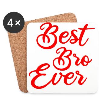 BEST BRO EVER - Coasters (set of 4) - white - Front