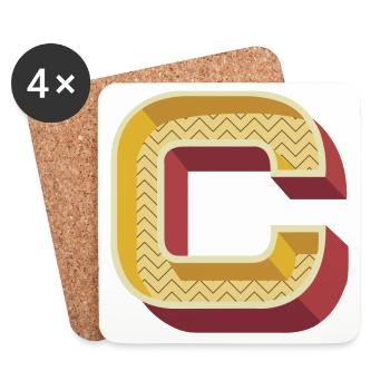 C - Untersetzer (4er-Set) - Weiß - Vorne