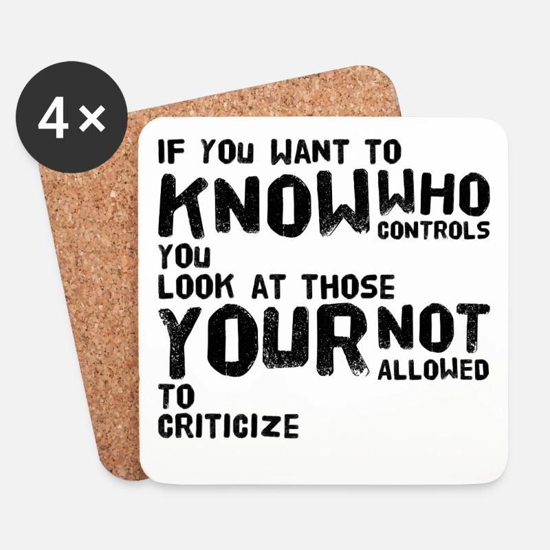 Zensur - Untersetzer (4er-Set) - Weiß