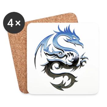 dragon - Coasters (set of 4) - white - Front