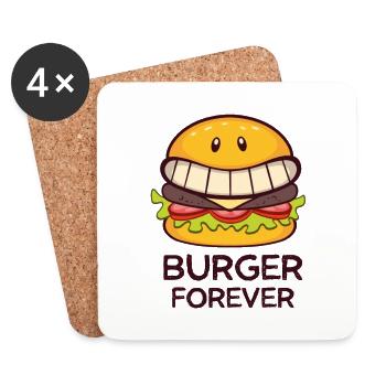 Burger für immer - Untersetzer (4er-Set) - Weiß - Vorne
