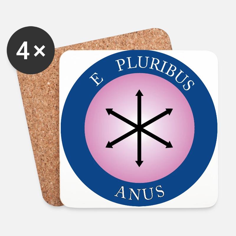 Pluribus Anus - Untersetzer (4er-Set) - Weiß