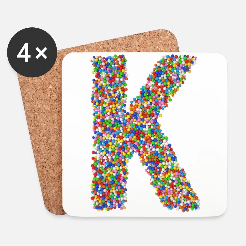 K - Untersetzer (4er-Set) - Weiß