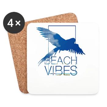 PAPAGEI SUMMER VIBE - Untersetzer (4er-Set) - Weiß - Vorne