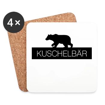 KUSCHELBÄR - Untersetzer (4er-Set) - Weiß - Vorne