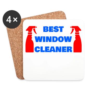 BEST WINDOW CLEANER - Coasters (set of 4) - white - Front