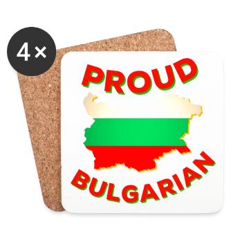 Stolz darauf, aus Bulgarien zu kommen - Untersetzer (4er-Set) - Weiß - Vorne