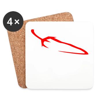 chili - Coasters (set of 4) - white - Front