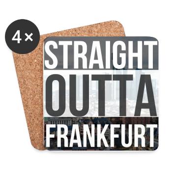 straight outta Frankfurt pic - Untersetzer (4er-Set) - Weiß - Vorne