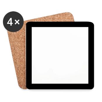 hut - Coasters (set of 4) - white - Front