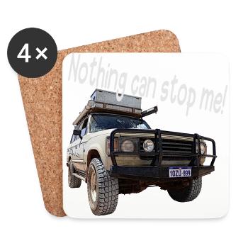 Offroad, véhicule tout terrain, 4x4 - Dessous de verre (lot de 4) - blanc - Devant