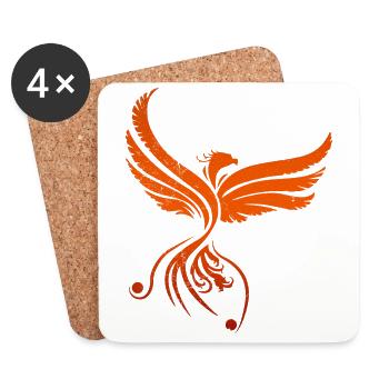 Ägypten Symbol Phönix Geschenkidee - Untersetzer (4er-Set) - Weiß - Vorne