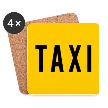 Taxi - Dessous de verre (lot de 4) - blanc - Devant