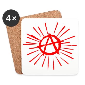 Symbol anarchy gift idea - Coasters (set of 4) - white - Front