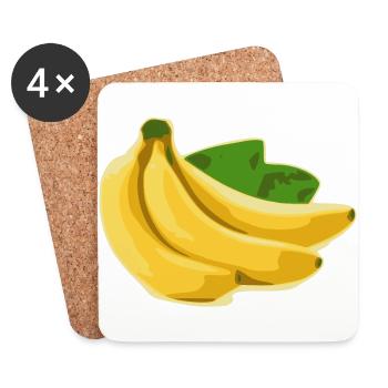 Bananen - Untersetzer (4er-Set) - Weiß - Vorne