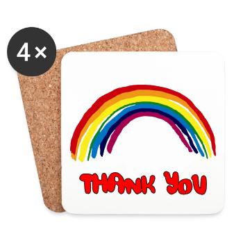 thank yous - Coasters (set of 4) - white - Front
