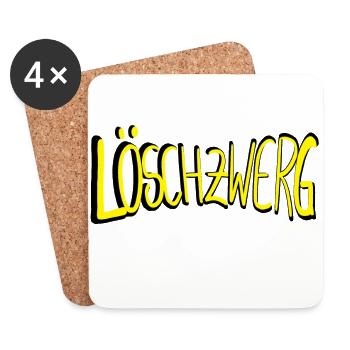 Feuerwehr - Löschzwerg - Untersetzer (4er-Set) - Weiß - Vorne