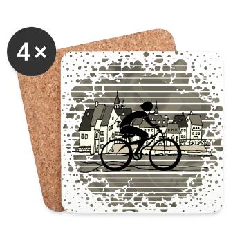 Cyclist - Coasters (set of 4) - white - Front