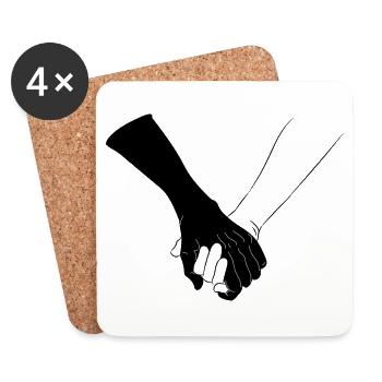 Black Lives Matter - Dessous de verre (lot de 4) - blanc - Devant