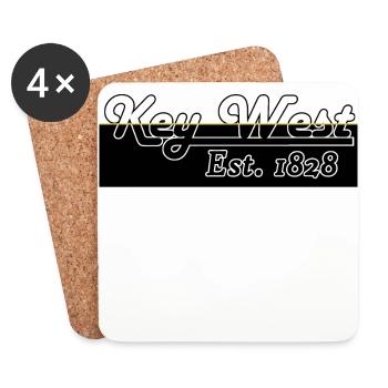 Key West Florida - Coasters (set of 4) - white - Front