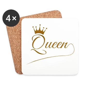 Queen - Coasters (set of 4) - white - Front