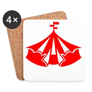 circus - Coasters (set of 4) - white - Front