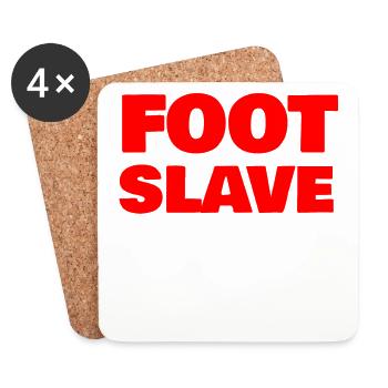 FOOT SLAVE - Untersetzer (4er-Set) - Weiß - Vorne