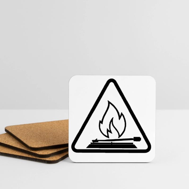 Burning turntable Coasters (set of 4)