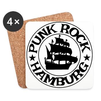 Punk Rock Hamburg Segelschiff - Untersetzer (4er-Set) - Weiß - Vorne