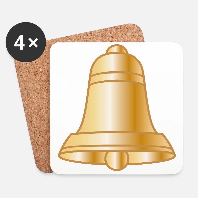 Glocke - Untersetzer (4er-Set) - Weiß