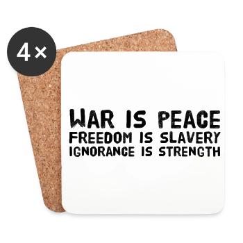 War is peace - Coasters (set of 4) - white - Front