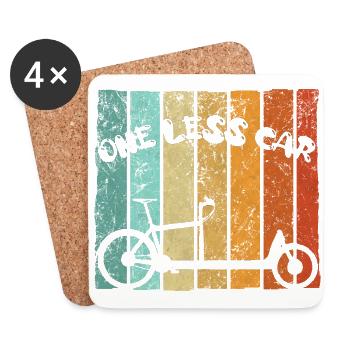Cargo bike transport bike cargo bike bike courier bike - Coasters (set of 4) - white - Front